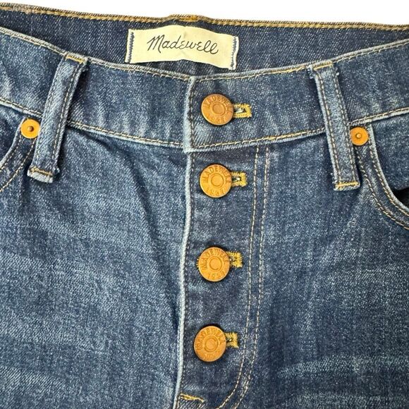 Madewell Flea Market Flares Jeans Dark Wash Button Fly Size 28 - Picture 3 of 7